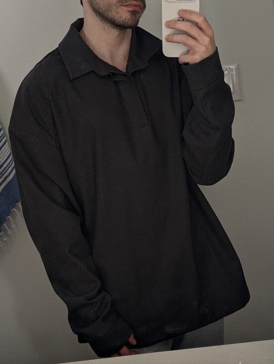 The Frankie Shop Other - Dennis Drawstring-Hem Twill Polo Shirt - The Frankie Shop